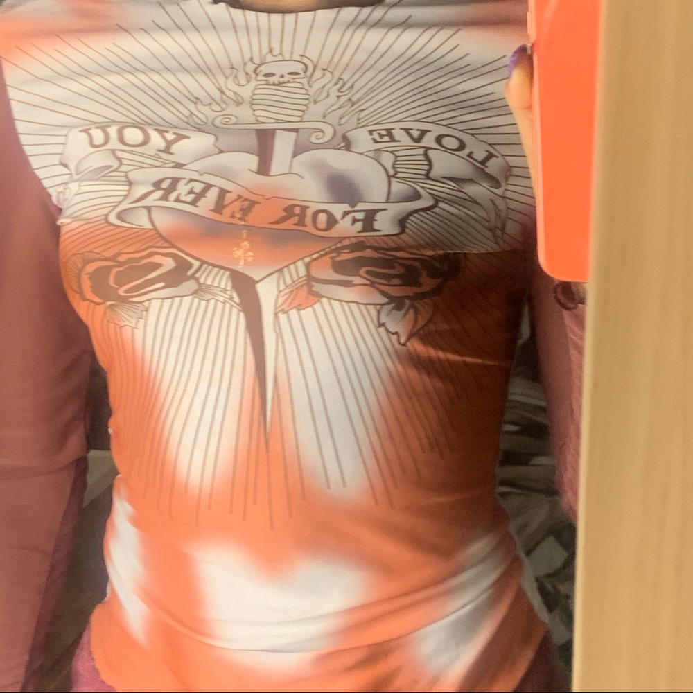 Y2K mesh shirt